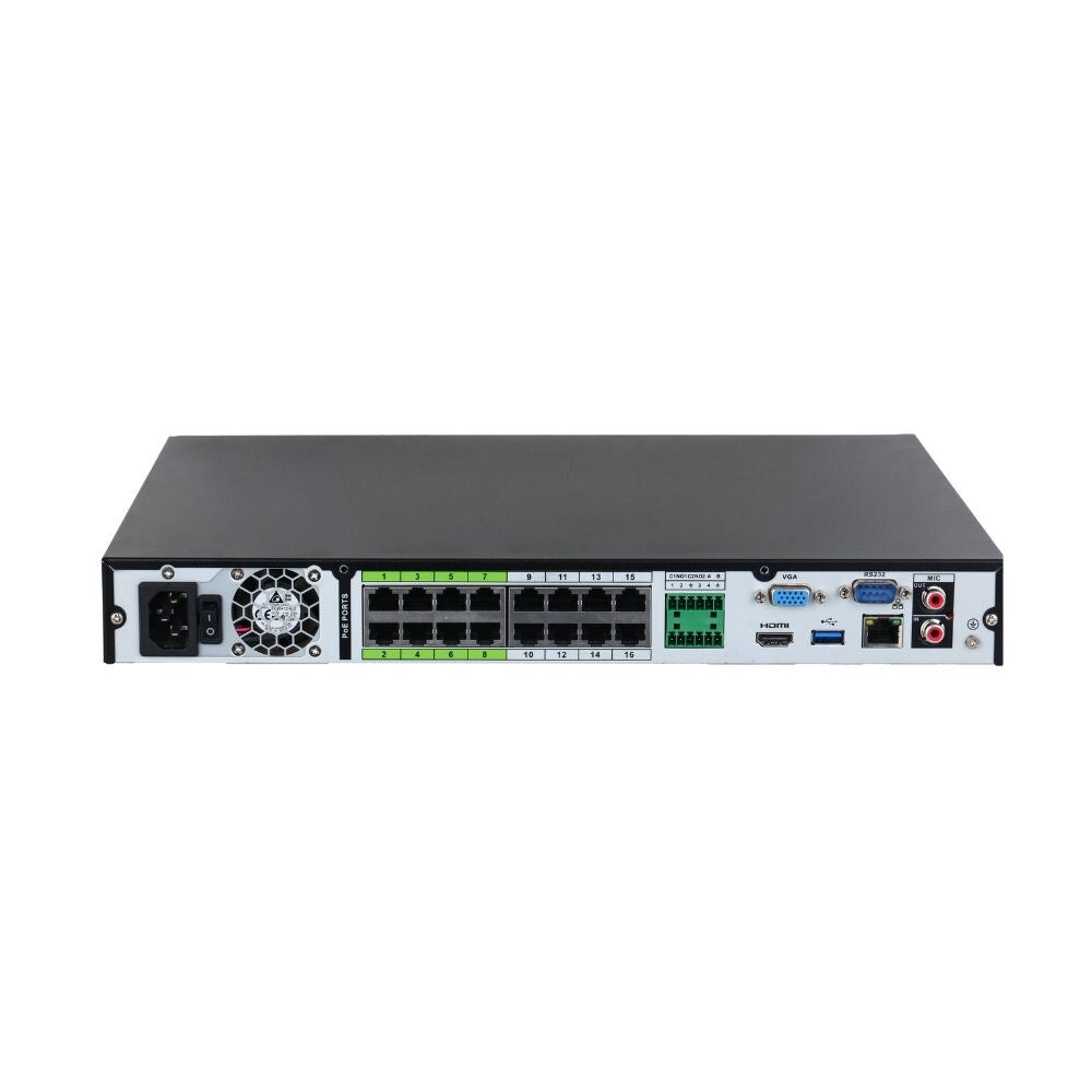 Dahua 5216-16P-EI 16 Channel NVR With 16 x PoE and Ports 1 to 8 EPoE With 2HDDs 1