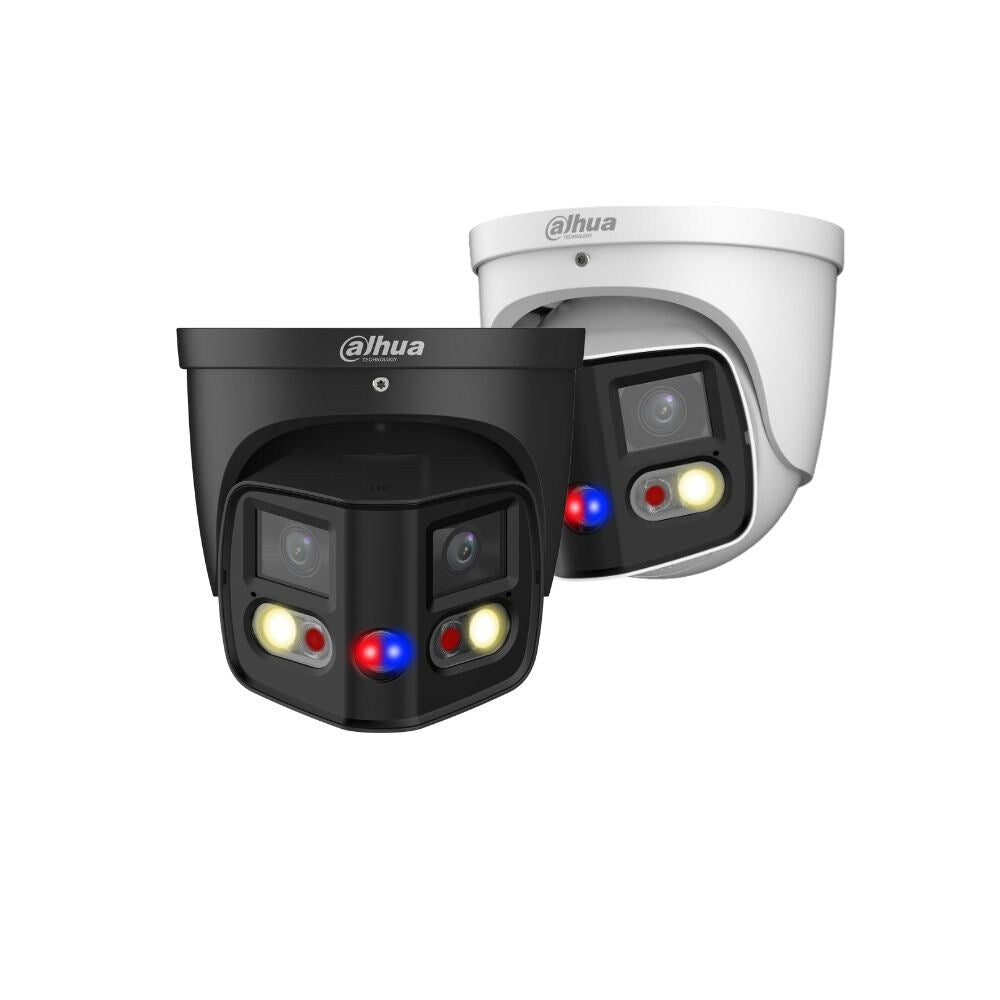 Dahua 5MP 2x 4MP WizSense Full Colour TiOC Dual Lens Splicing Turret Camera Black or White Cameras Dahua