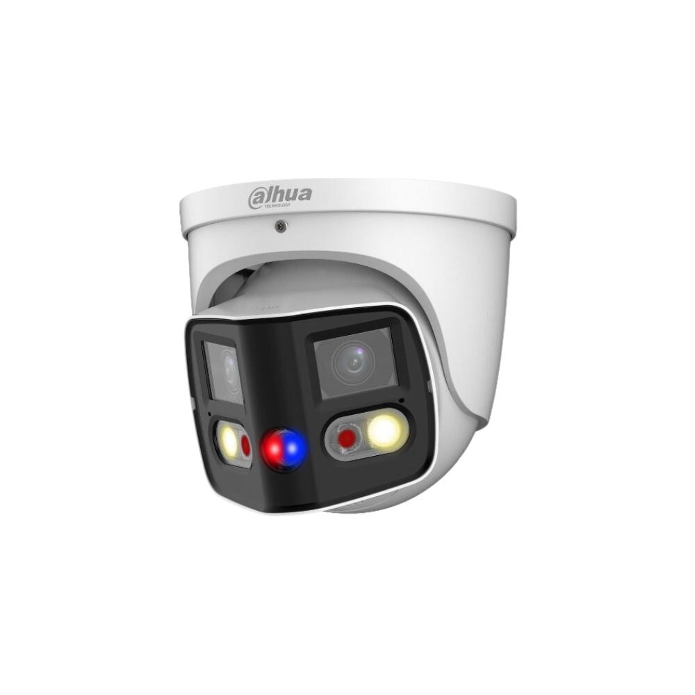 Dahua 5MP 2x 4MP WizSense Full Colour TiOC Dual Lens Splicing Turret Camera Black or White Cameras Dahua White