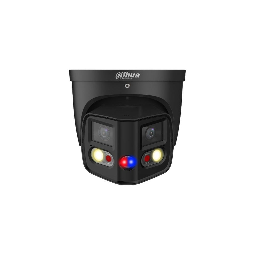 Dahua 5MP 2x 4MP WizSense Full Colour TiOC Dual Lens Splicing Turret Camera Black or White Cameras Dahua Black