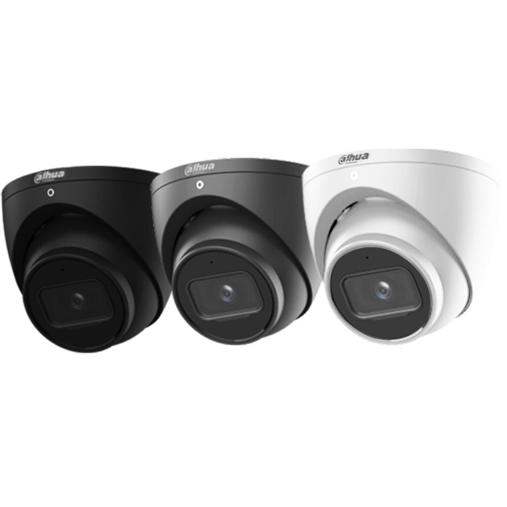 Dahua 5MP WizSense IR Eyeball Camera With PoE, Black, Grey and White Cameras Dahua
