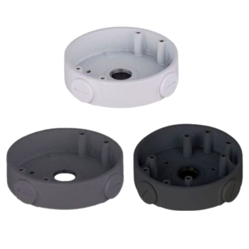 Dahua PFA139 Round Junction Box for HDW-EMP Series Cameras, Black, Grey or White Junction Box Dahua White