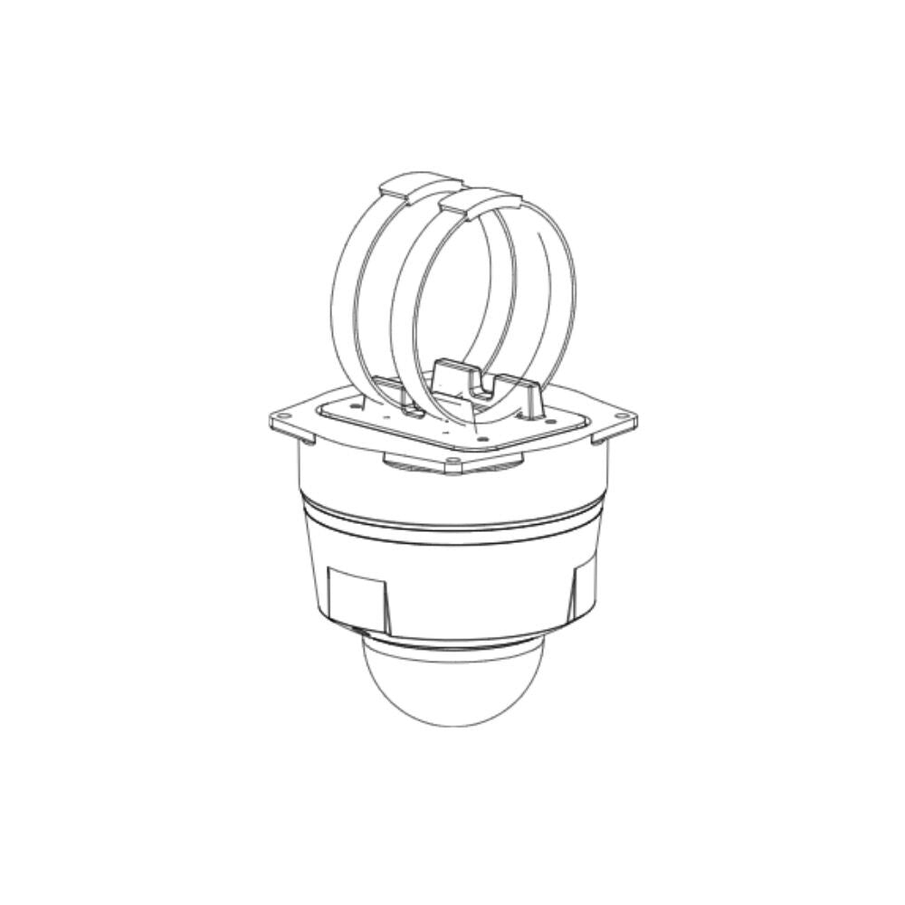Dahua Pole Mount Bracket For Dahua's IP Bullets and Dome Cameras, White Mounting Hardware Dahua