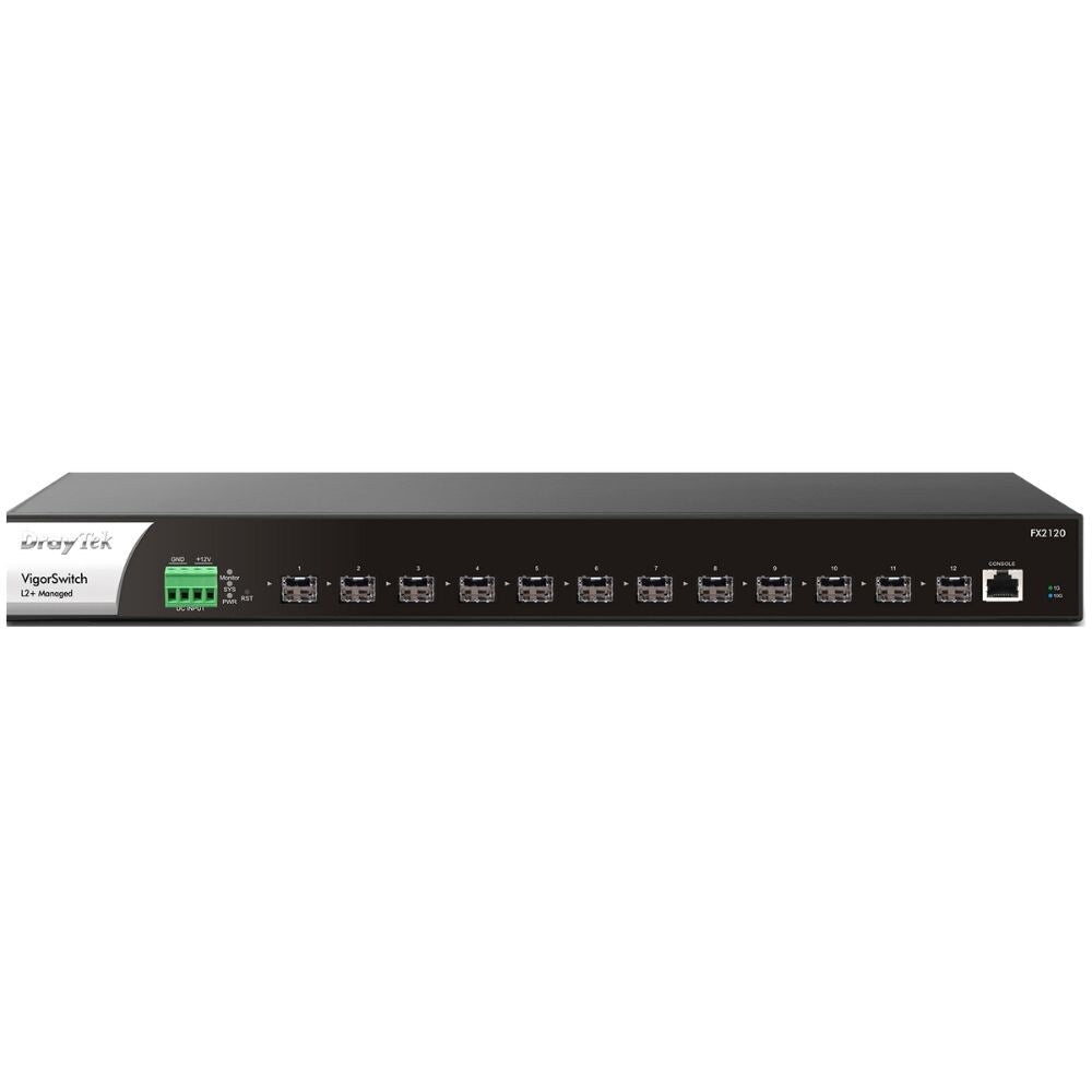 Draytek VigorSwitch FX2120 12 Port SFP+ Full Fibre 10G Switch Switches Draytek