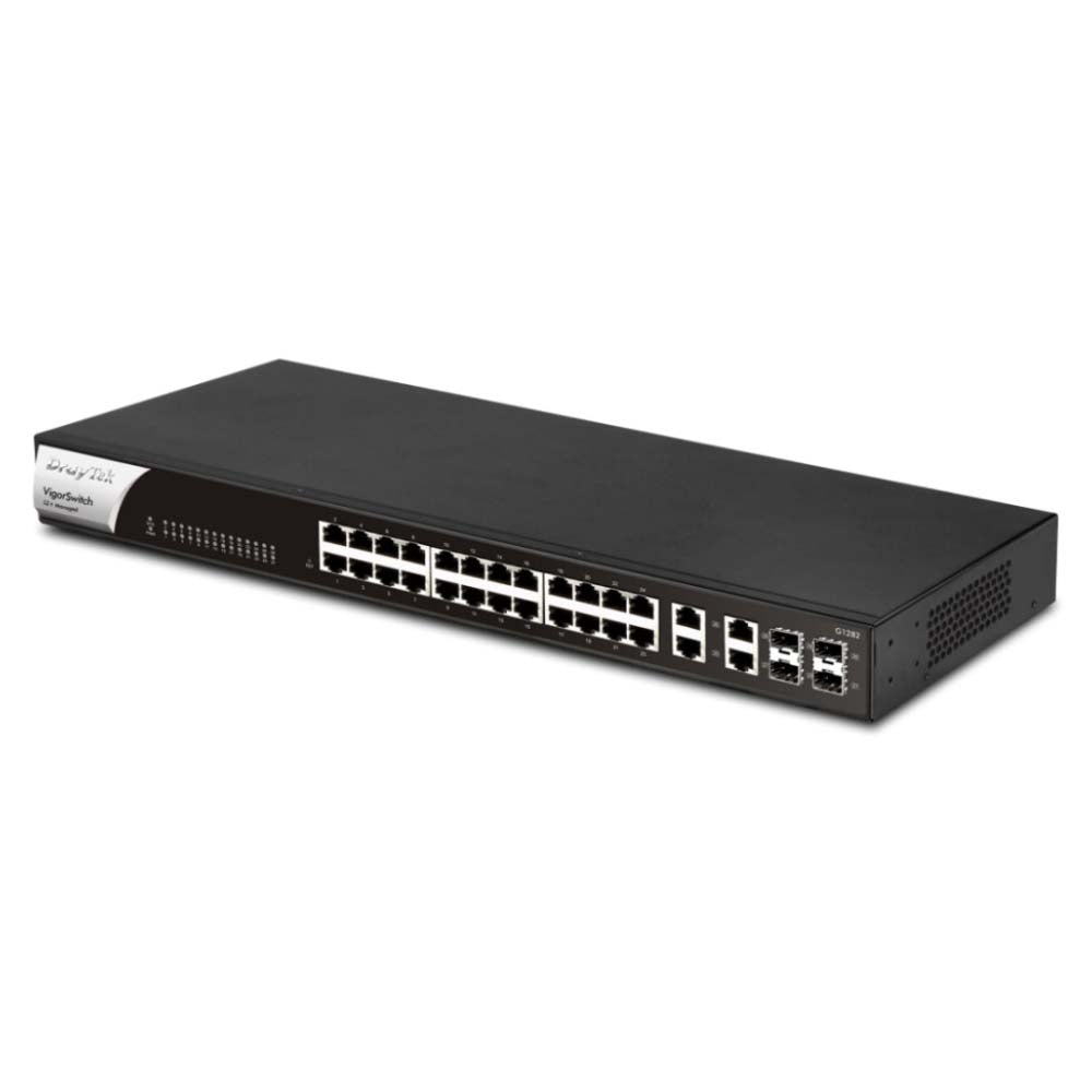 DrayTek VigorSwitch G1282 28 Port Gigabit Ethernet Switch Switches Draytek