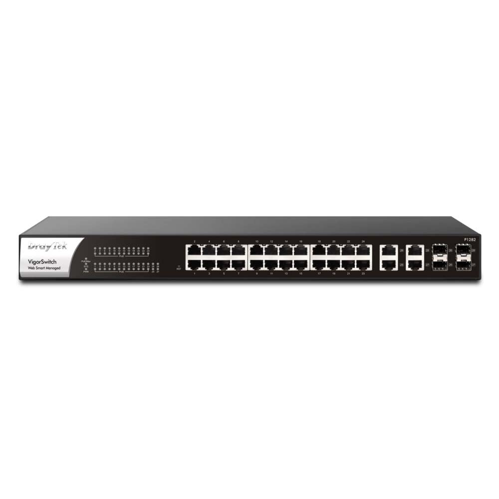 DrayTek VigorSwitch P1282 28 Port PoE+ Gigabit Ethernet Switch Switches Draytek