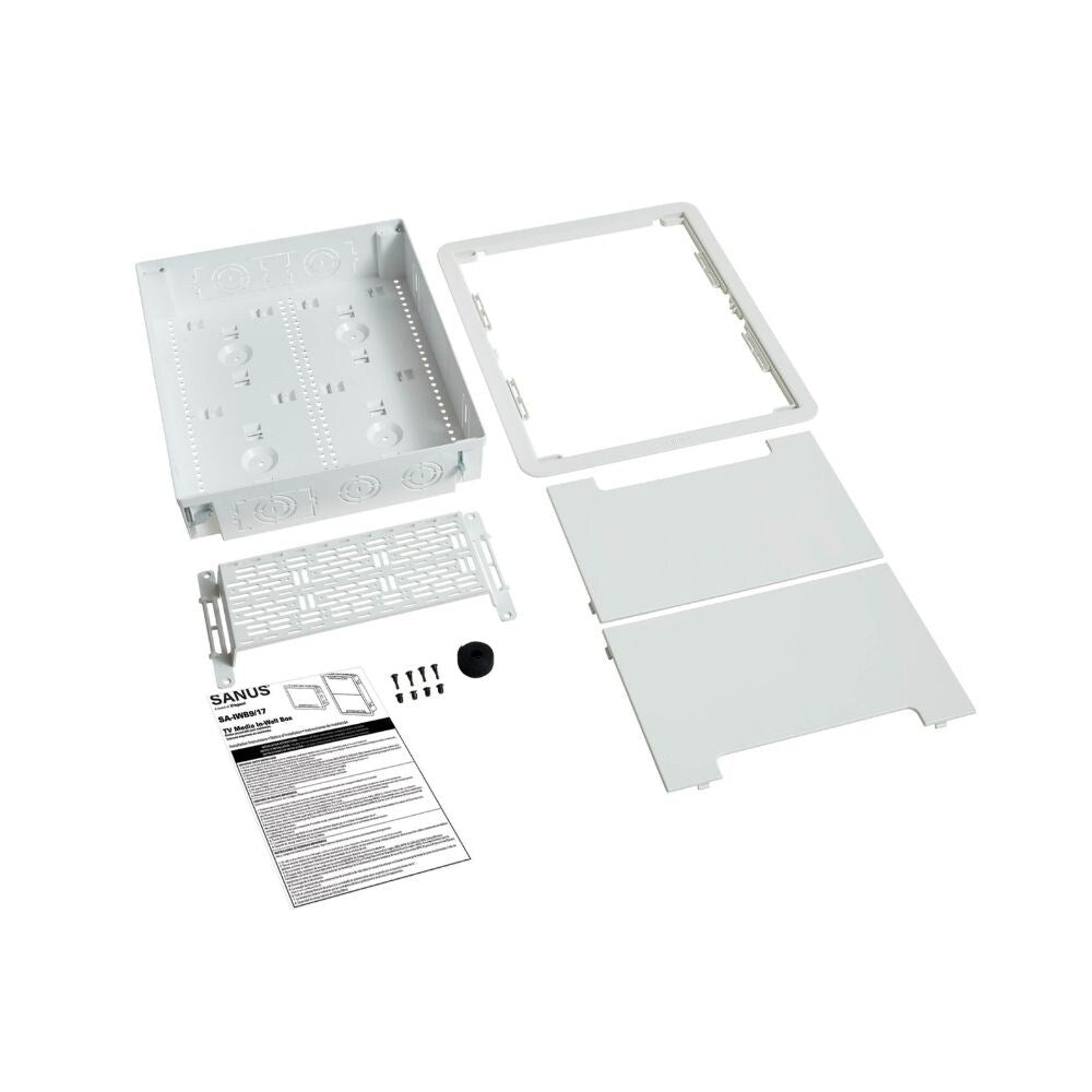 Sanus IWB17 17" TV Media In Wall Box, White 2