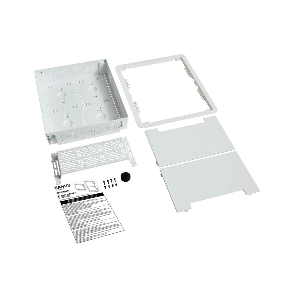 Sanus IWB9 9" TV Media In Wall Box, White 3