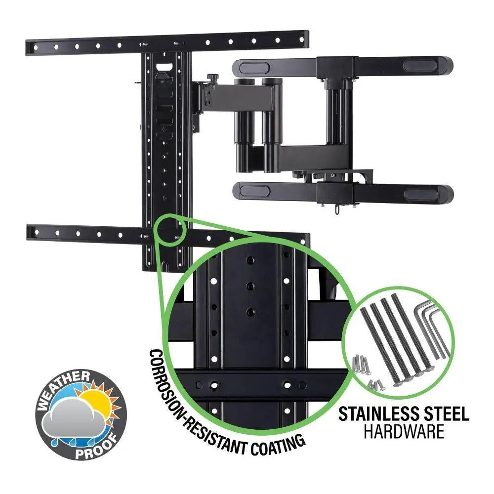 Sanus Large Outdoor Full Motion Mount For 40" to 85" Screens, Black TV Mounts Sanus