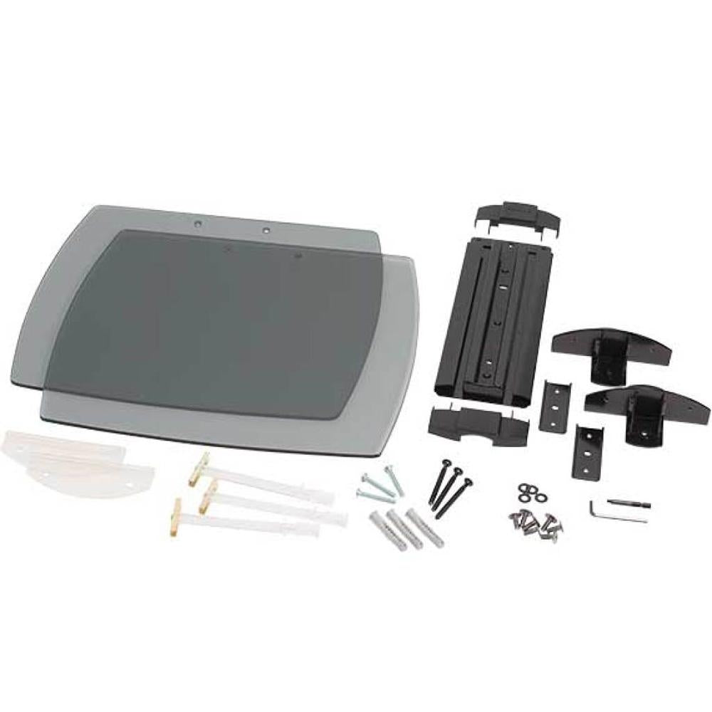 Sanus VF3012 Vertical Series Glass Two Shelf Unit For Under Wall Mounted TVs, Black 3