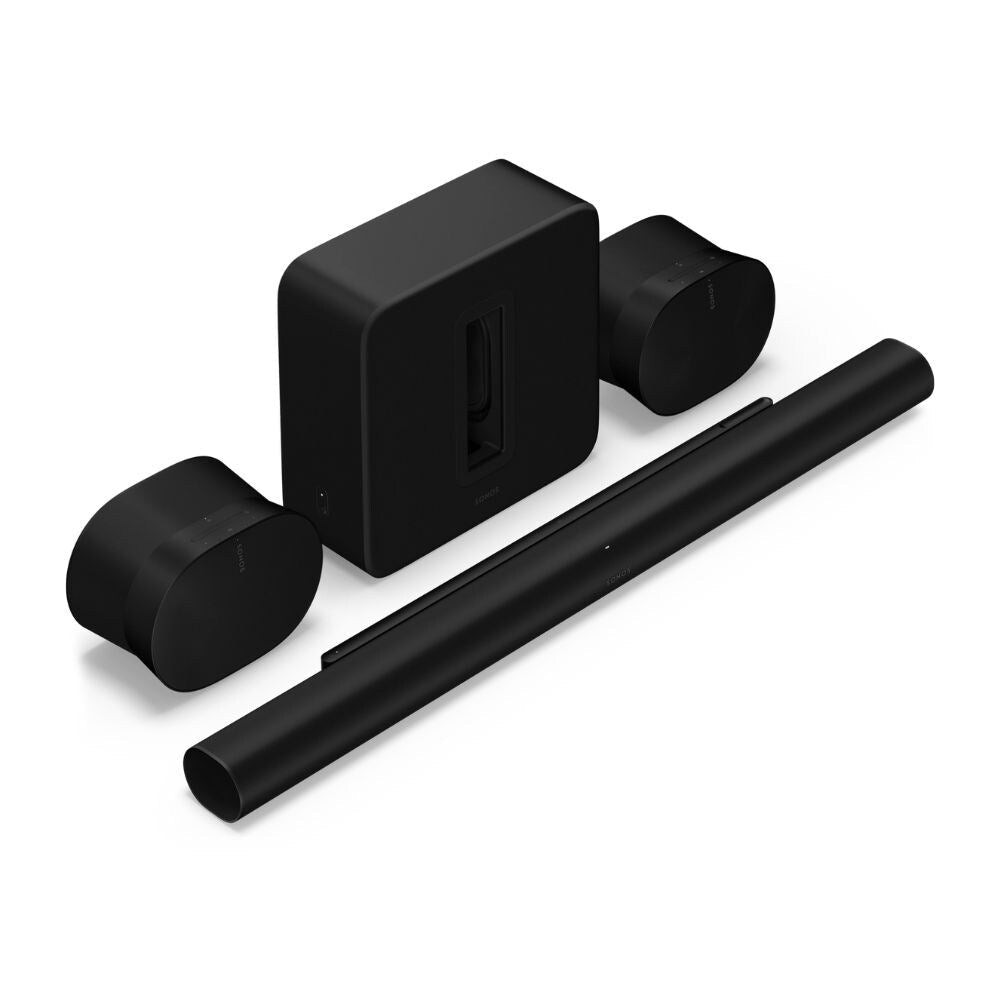Sonos Ultimate Immersive Set with Arc Ultra Soundbar, Sub4 and Two Era300s, Black or White Soundbar Sonos