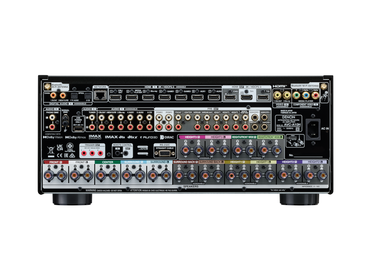 Denon AVC-A10H(BLK) 13.4 Channel 8K AV Receiver Black AVRs & Processors Denon