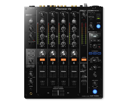 Pioneer DJ DJM-750MK2 4Ch 32-Bit Pro Mixer with rekordbox License BLACK