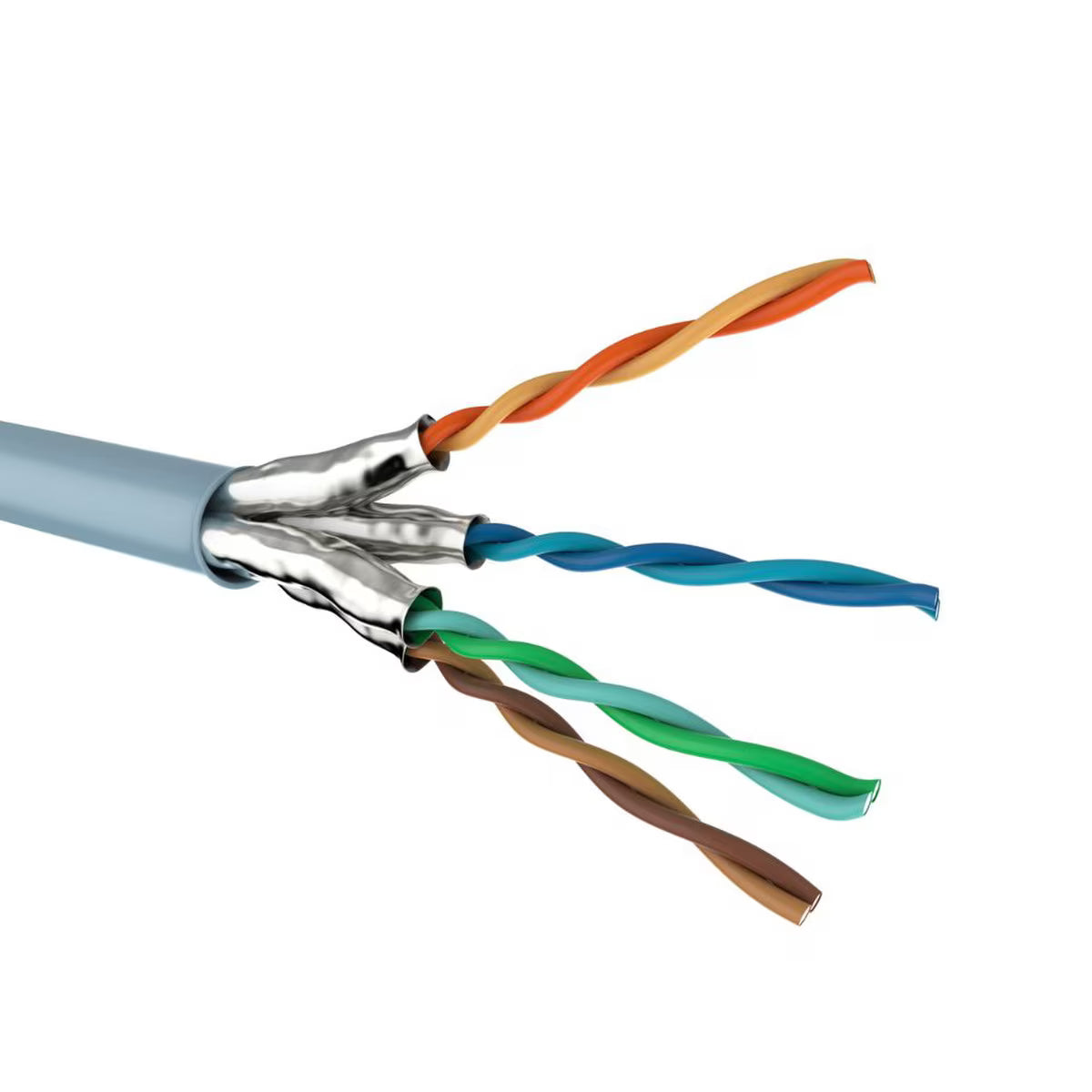 SCP CAT6A 10G HDBASET CERTIFIED 23 AWG SOLID BARE COPPER U/FTP LSZH DCA RATED, BLUE JACKET: 305M SPOOL