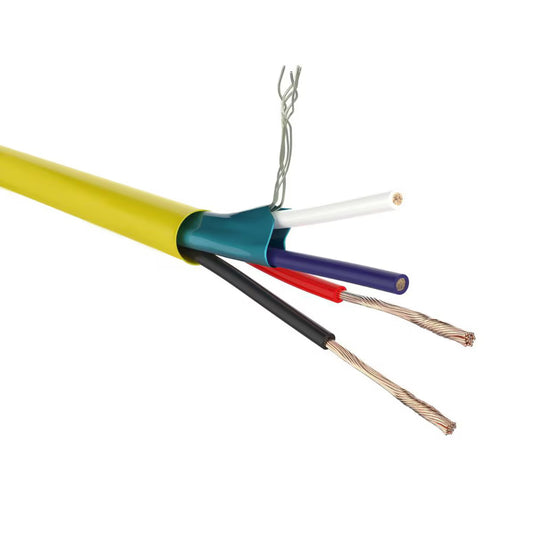 SCP UNIVERSAL CONTROL CABLE 4 CORE, 2X 22AWG + 2X 16AWG, FOIL SHIELD, LSZH, DCA RATED, YELLOW JACKET: 152M SPOOL
