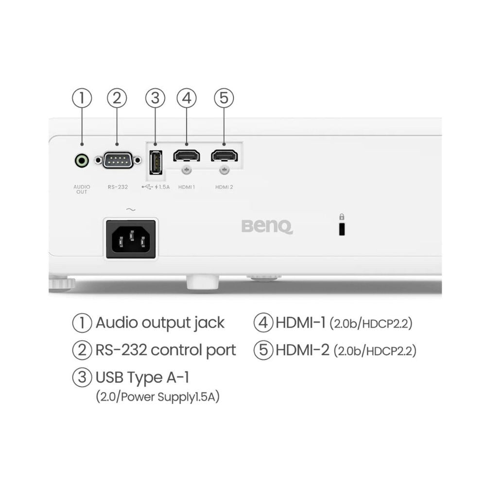 BenQ TK710STi 3200ANSI Lumen 4K Gaming or Home Cinema Short Throw Laser Projector, White  3