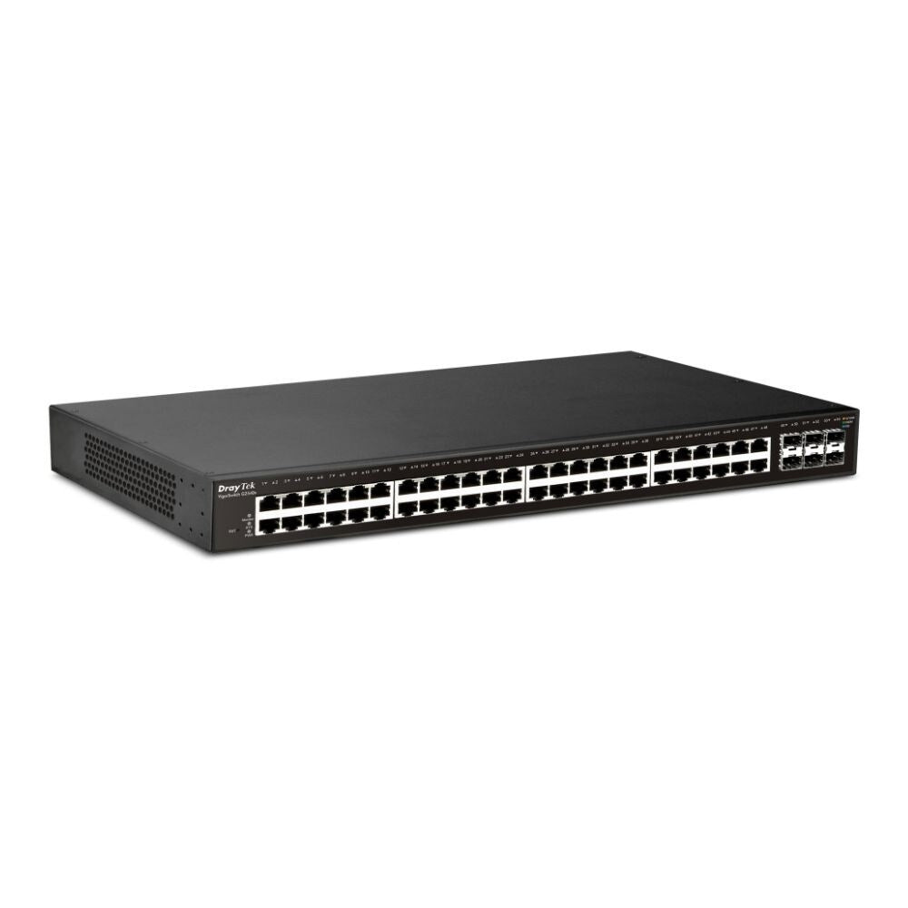 DrayTek VigorSwitch 54 Port Gigabit L2+ Managed Switch With 48 RJ-45 LAN Ports and 6 x 10GBE SFP+ 1