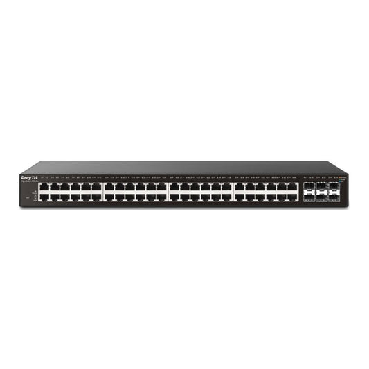 DrayTek VigorSwitch 54 Port Gigabit L2+ Managed Switch With 48 RJ-45 LAN Ports and 6 x 10GBE SFP+ 