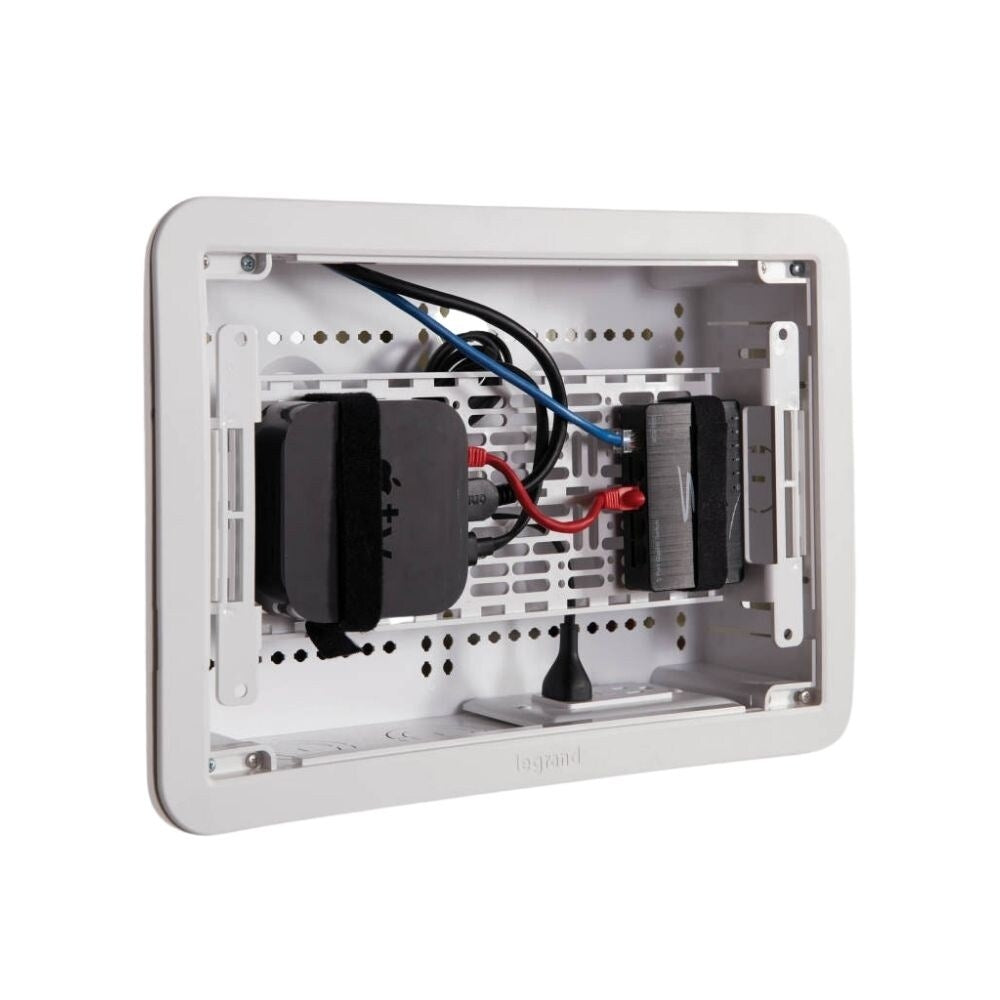 Sanus IWB9 9" TV Media In Wall Box, White  2