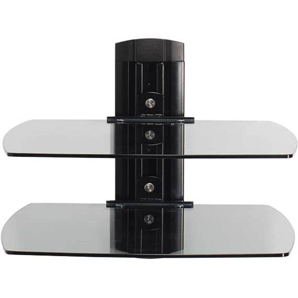 Sanus VF3012 Vertical Series Glass Two Shelf Unit For Under Wall Mounted TVs, Black  1