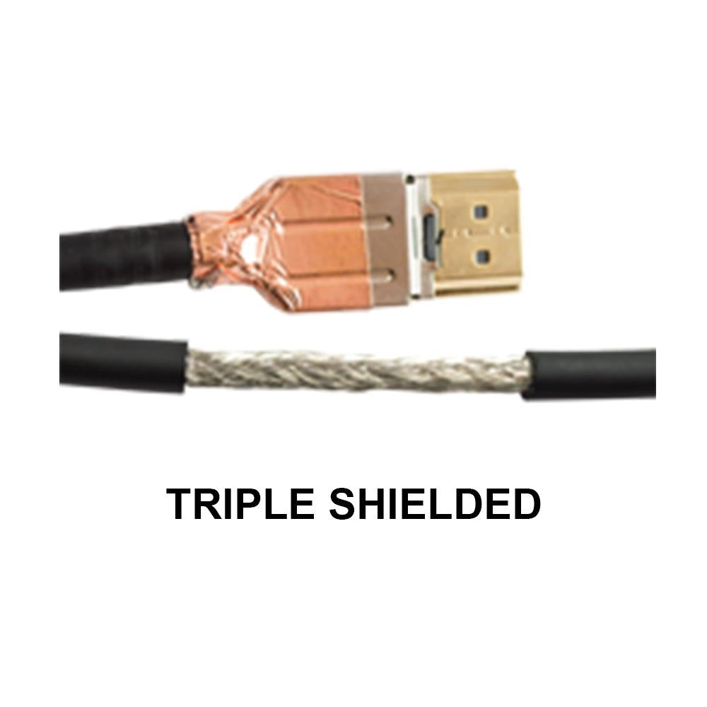 SCP Premium Certified HDMI Cable 4K@60 4:4:4 (2160p) Full 18Gbps BT.2020, HDR, Violet Snug-Tite and Black Jacket: 0.91m to 6m  1